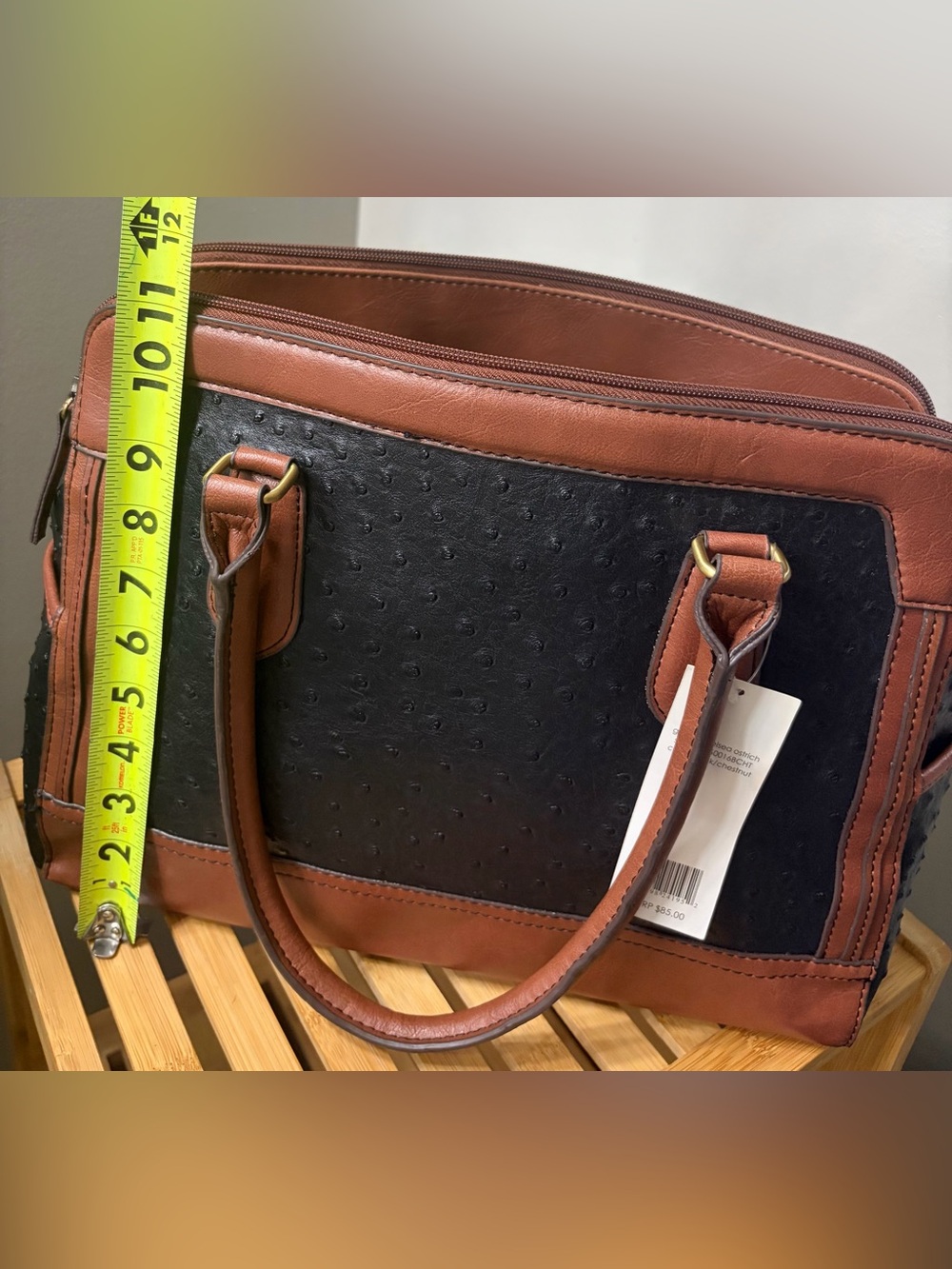 Mondani New York Two-Tone Ostrich Purse - Picture 11 of 12